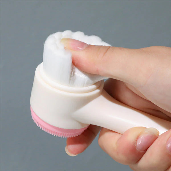 3D Double-Sided Face Cleansing Massage Brush - Future Souk