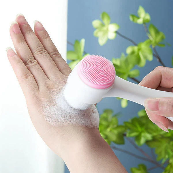 3D Double-Sided Face Cleansing Massage Brush - Future Souk