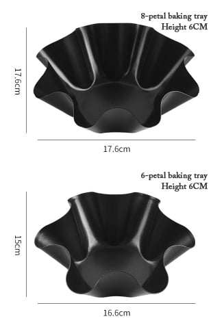 4Pcs Petal Shape Carbon Steel Baking Bowl - Future Souk