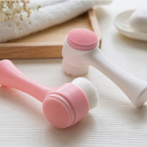 3D Double-Sided Face Cleansing Massage Brush - Future Souk