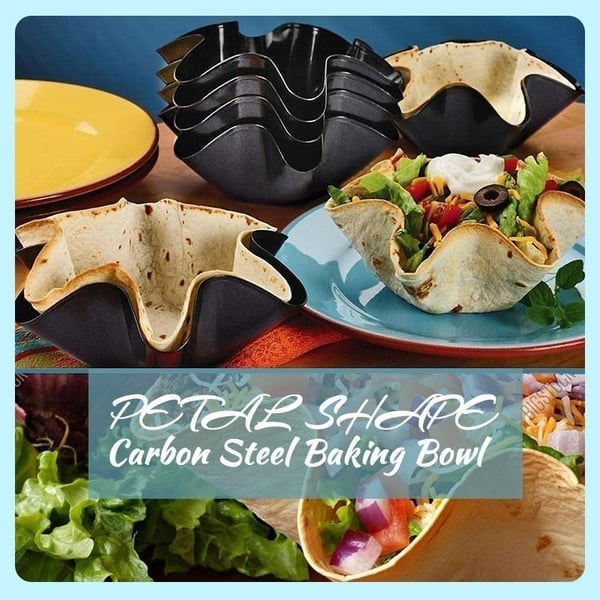 4Pcs Petal Shape Carbon Steel Baking Bowl - Future Souk